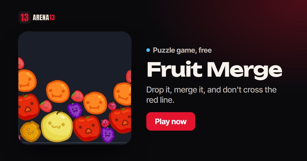 Fruit Merge: fruits piled in a box, ready to merge