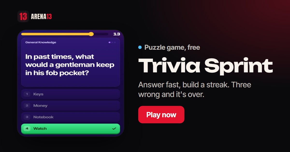 Trivia Sprint, a quiz game with four answer buttons
